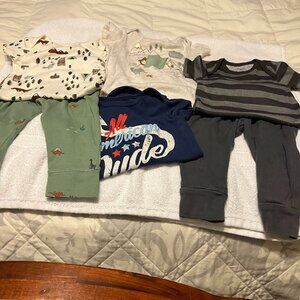BABY BOY CLOTHES 6-9 MONTHS LOT OF 6